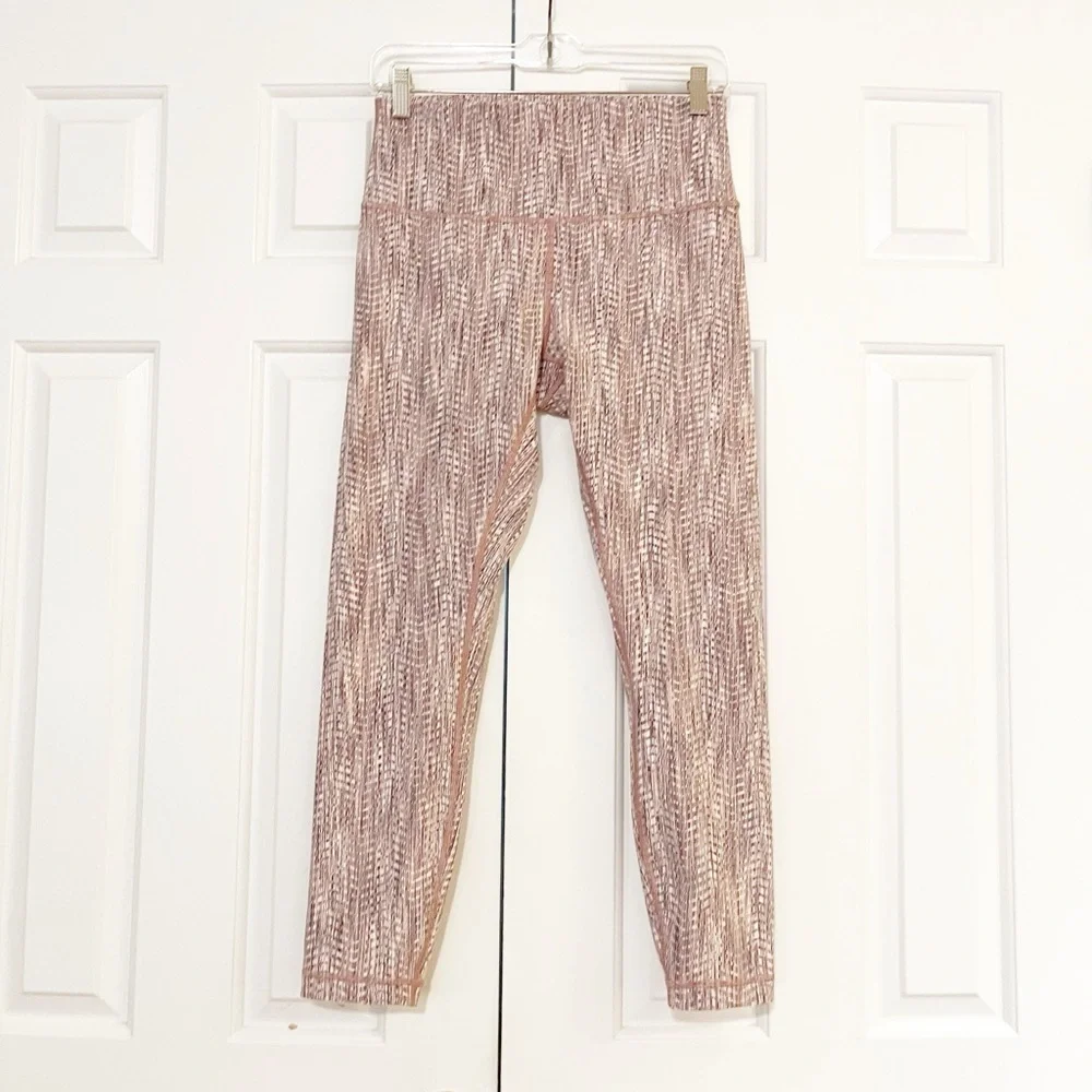 lululemon athletica Pink Multicolor Textured Leggings